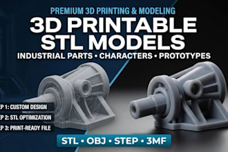 create a custom 3d printable stl model for 3d printing