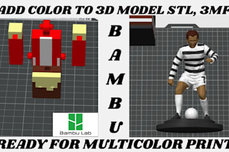 add color to your 3d model, split ,paint stl to 3mf for bambu lab multicolor