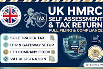 handle UK hmrc self assessment, company formation, and tax return filing