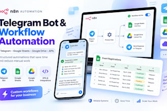 build n8n automations with telegram bots, google sheets and apis