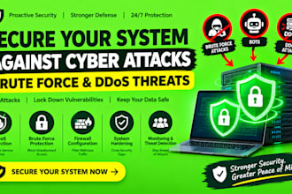 secure your system against cyber attacks, brute force and ddos threats