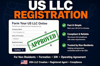 us llc registration for non residents, ein and registered agent in any US states