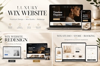 design a luxury wix website or wix studio website
