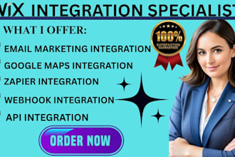 do wix api zapier webhook hubspot klaviyo mailchimp zoho google map integration