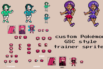 create custom pokémon gsc gen 2 trainer sprites and pixel art