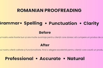 proofread and edit your romanian text