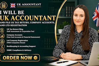be UK accountant and file UK tax return, company accounts, and ltd registration