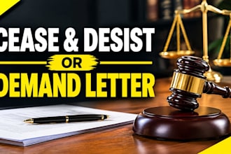 draft a cease and desist or demand letter as a business lawyer