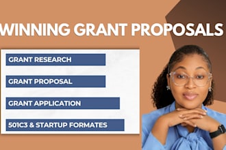 be your expert grant writer for grant writing and proposals