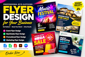 design event flyer real estate flyer promotional flyer marketing flyer