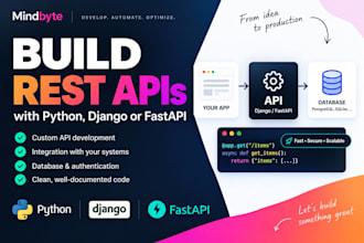 build rest apis with python django or fastapi