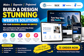 build a professional wordpress wix webflow or framer website