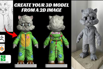 convert 2d to 3d model, image to 3d printable stl, zbrush model and 3mf file