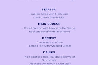 amazing 2 menu design