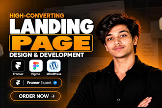 design a high converting landing page, framer figma wordpress