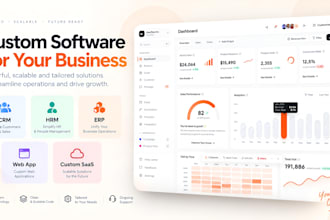 develop a custom CRM, hrm, erp, web app or saas application