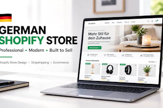 create a professional german shopify store, shopify dropshipping store