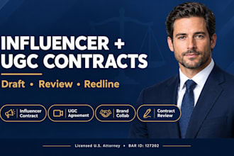 perfectly review and redline your influencer or ugc contract