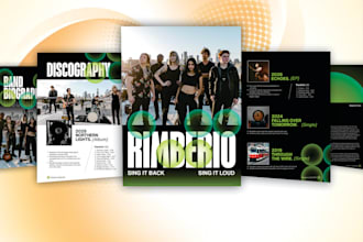 design an epk media kit and press kit for artists djs bands and influencers