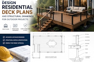design residential deck plans and structural drawings for outdoor projects