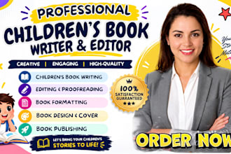 write ghostwrite children story book, kids moral story book writer, picture book