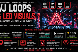 dmx vj loop led wall visuals for resolume novastar brompton and pixera workflows