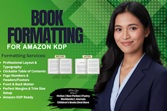 format your book for amazon KDP ebook paperback and hardcover
