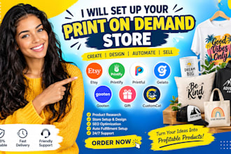 create etsy printify printiful gelato gooten gift customcat automated pod store