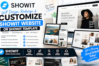 design redesign and customize showit website or showit template