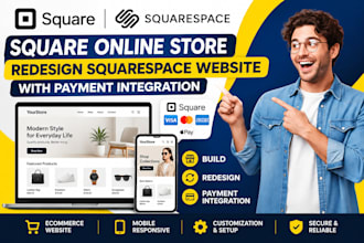 build square online store redesign squarespace website with payment integration