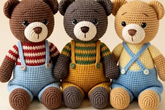 custom plush toy design amigurumi plushie 3d character stuffed animal