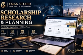 research scholarships and create a personalized application plan