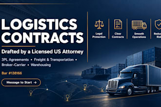 prepare custom logistics company contracts and corporate documents