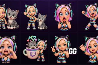 design custom 3d chibi emotes of your character