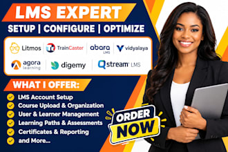 setup litmos traincaster abara lms vidyalaya agora learning digemy qstream lms