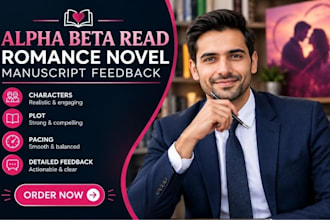alpha beta read romance novel manuscript characters plot pacing feedback