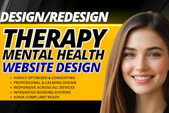 design professional therapy website for therapists and counselors medical web