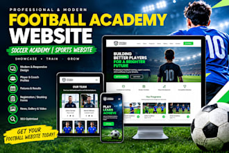 build football academy website soccer academy website sport website
