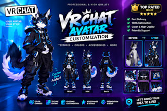 customize and optimize your vrchat avatar with textures, colors, clothing