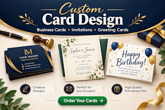 design custom business, invitation, and greeting cards with creative layouts