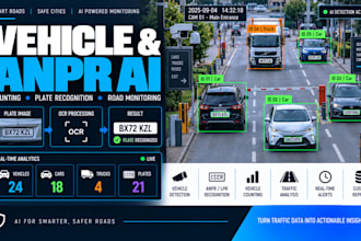 build vehicle counting, license plate recognition, road monitoring anpr system
