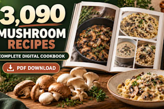 provide 3090 mushroom recipes in PDF