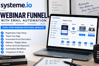 build a systeme io webinar funnel with email automation