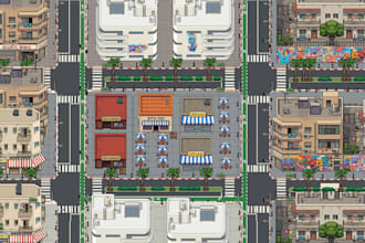 create top down pixel art tilesets and modular game assets