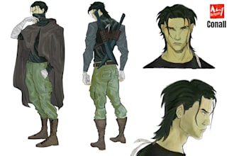 draw a character concept design
