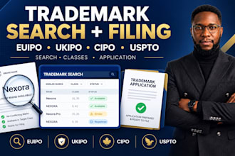 handle euipo ukipo cipo uspto trademark search and filing support