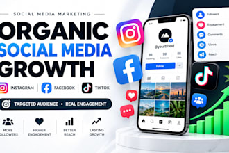 do organic social media followers for instagram, facebook, tiktok organic growth