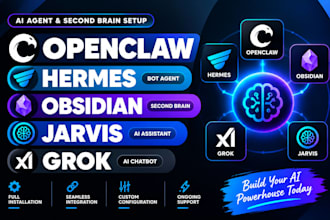 install setup openclaw hermes bot agent obsidian second brain jarvis ai grok bot