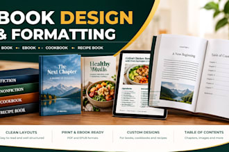 format your book, ebook, cookbook, or recipe book for publishing