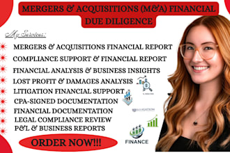 perform quality of earnings, financial due diligence for mergers and acquisition